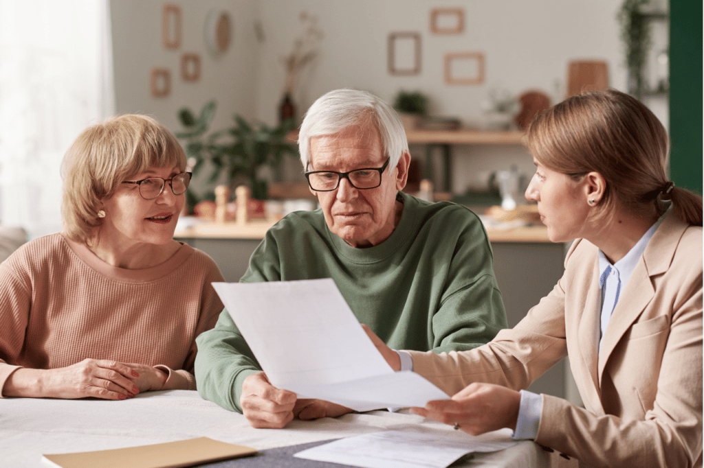 Grandparents reviewing their will