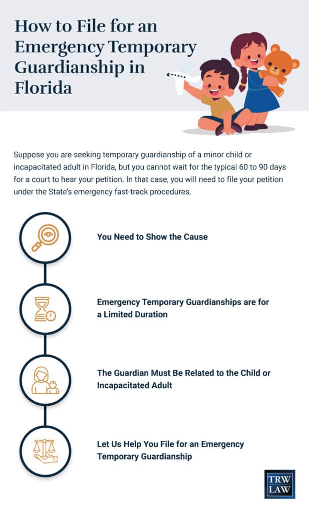 Emergency Temporary Guardianship in Florida infographic